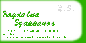 magdolna szappanos business card